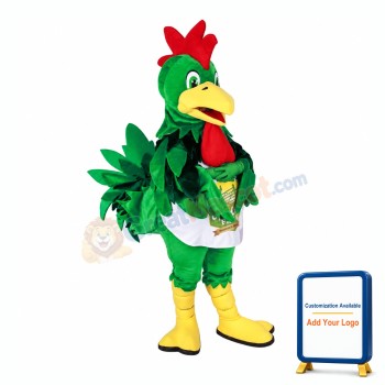 Green Chicken Mascot Costume