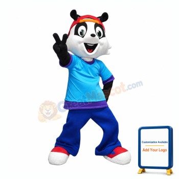 Happy Panda Boy Mascot Costume