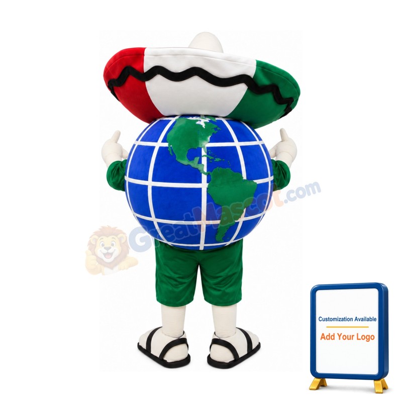 Mexico Theme Globe Mascot Costume