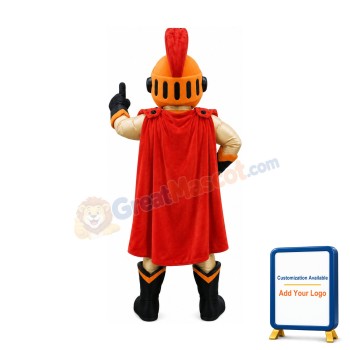 Friendly Spartan Knight Mascot Costume