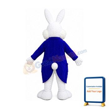 Blue Suit Easter Bunny Mascot Costume Available In US Warehouse