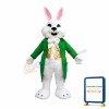 Green Suit Easter Bunny Mascot Costume Available In US Warehouse