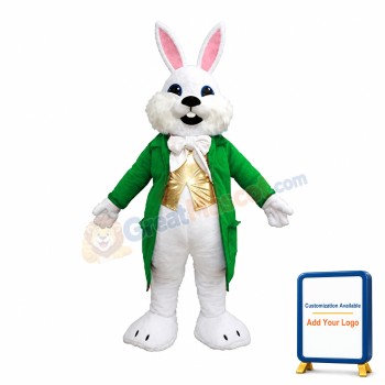 Green Suit Easter Bunny Mascot Costume Available In US Warehouse