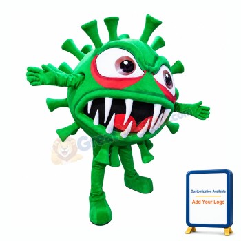 Green Monster Virus Mascot Costume