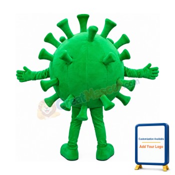Green Monster Virus Mascot Costume