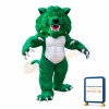 Fierce Green Wildcat Mascot Costume