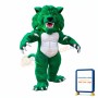 Fierce Green Wildcat Mascot Costume