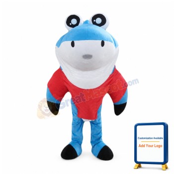 Super Cute Blue Shark Mascot Costume