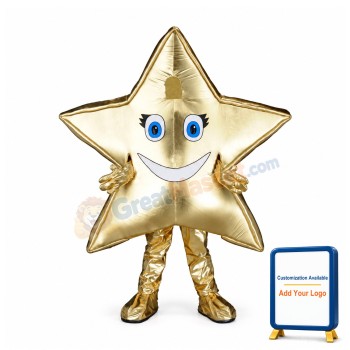 Golden Star Mascot Costume