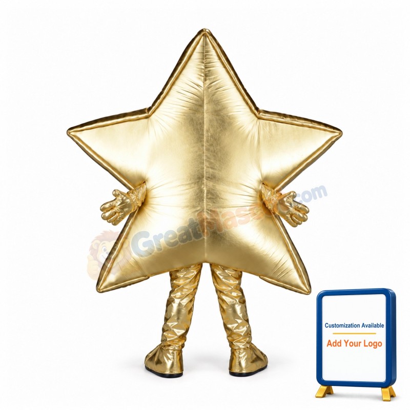 Golden Star Mascot Costume
