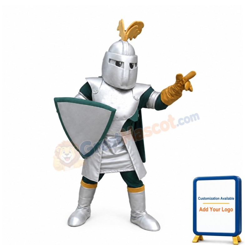 Sliver College Knight Mascot Costume