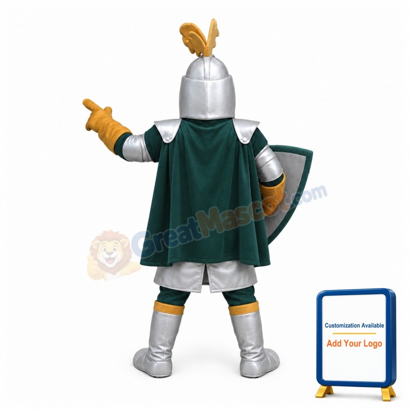 Sliver College Knight Mascot Costume