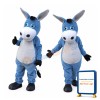 Cute Blue Donkey Mascot Costume