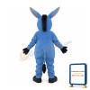 Cute Blue Donkey Mascot Costume