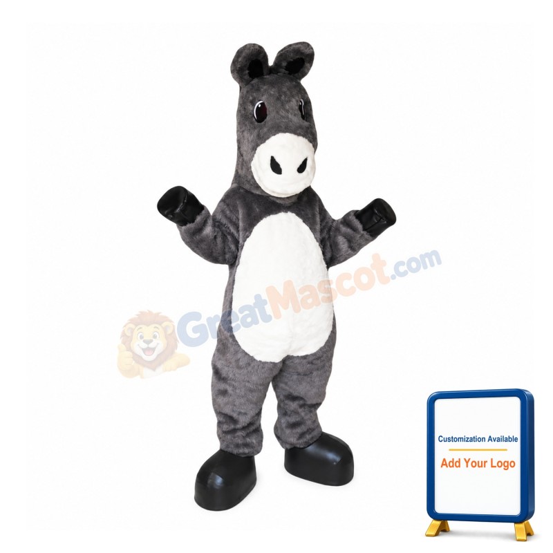 Gray Donkey Mascot Costume