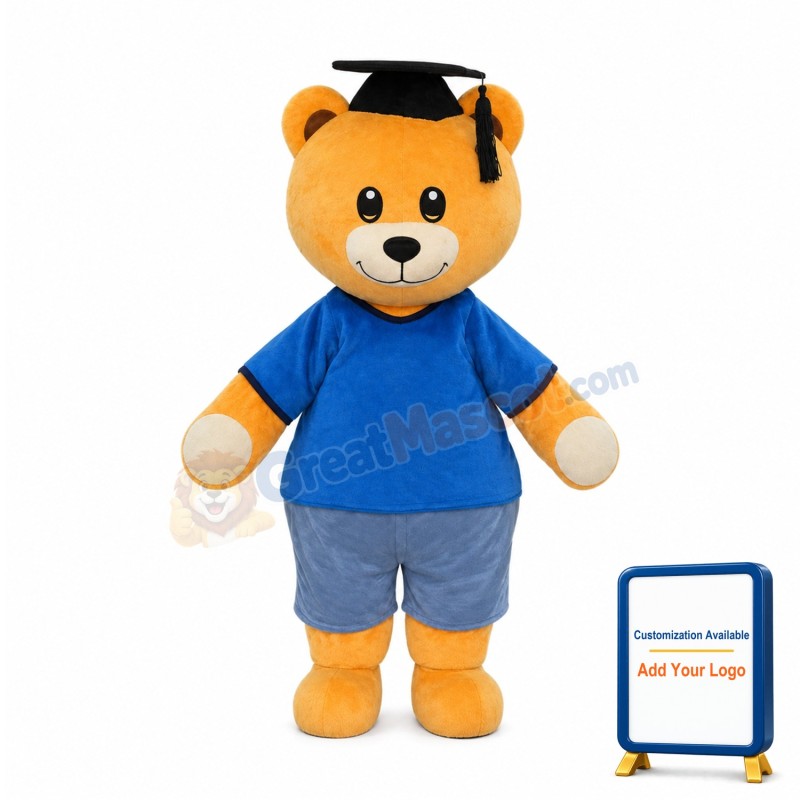 Graduation Doctor Bear Mascot Costume