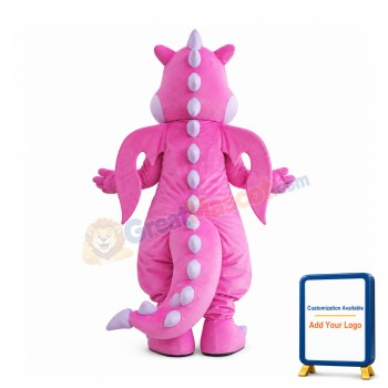 Pink Lightweight Dragon Mascot Costume