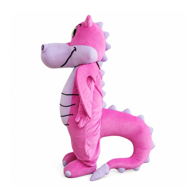 Pink Lightweight Dragon Mascot Costume