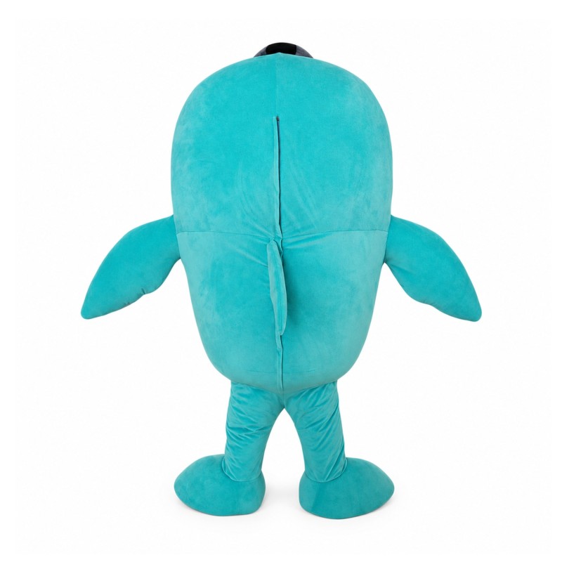 Blue Lightweight Dolphin Mascot Costume