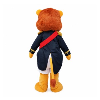 Badge Soldier Lion Mascot Costume