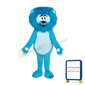 Blue Lightweight Lion Mascot Costume