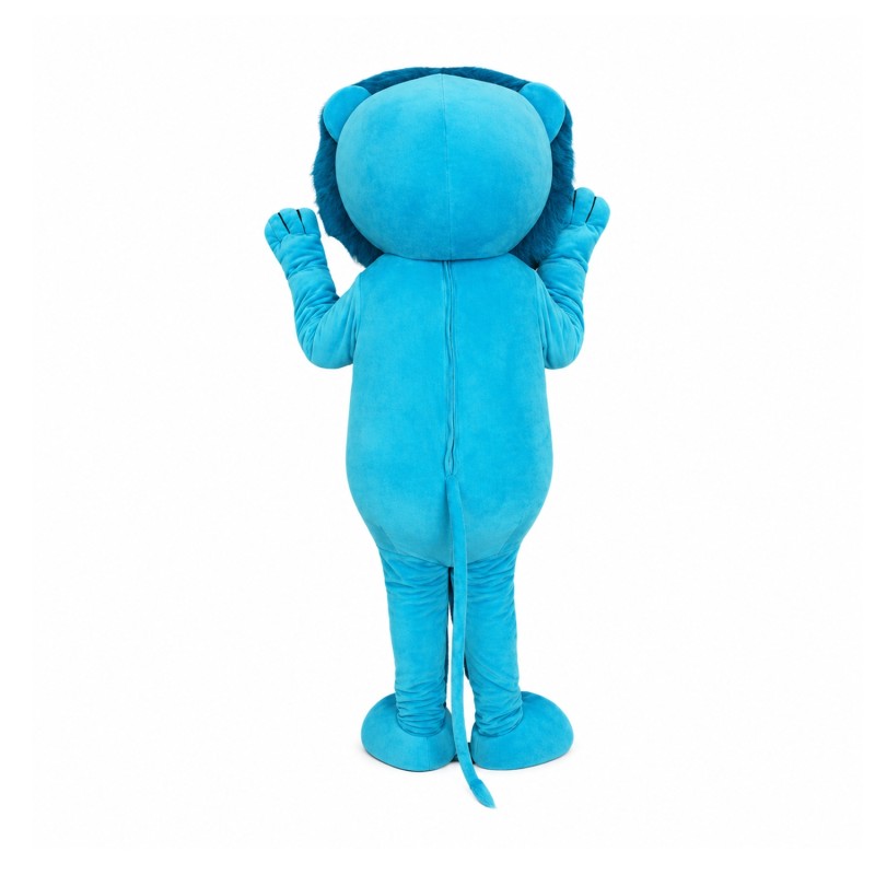 Blue Lightweight Lion Mascot Costume