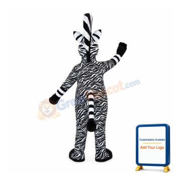 Happy Lightweight Zebra Mascot Costume
