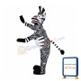 Happy Lightweight Zebra Mascot Costume