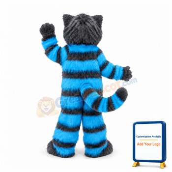Super Cute Blue Cat Mascot Costume