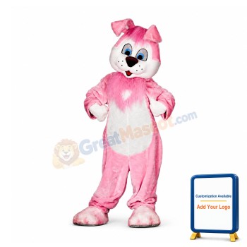 Pink Lightweight Rabbit Mascot Costume