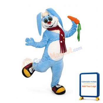 Blue Lightweight Rabbit Mascot Costume