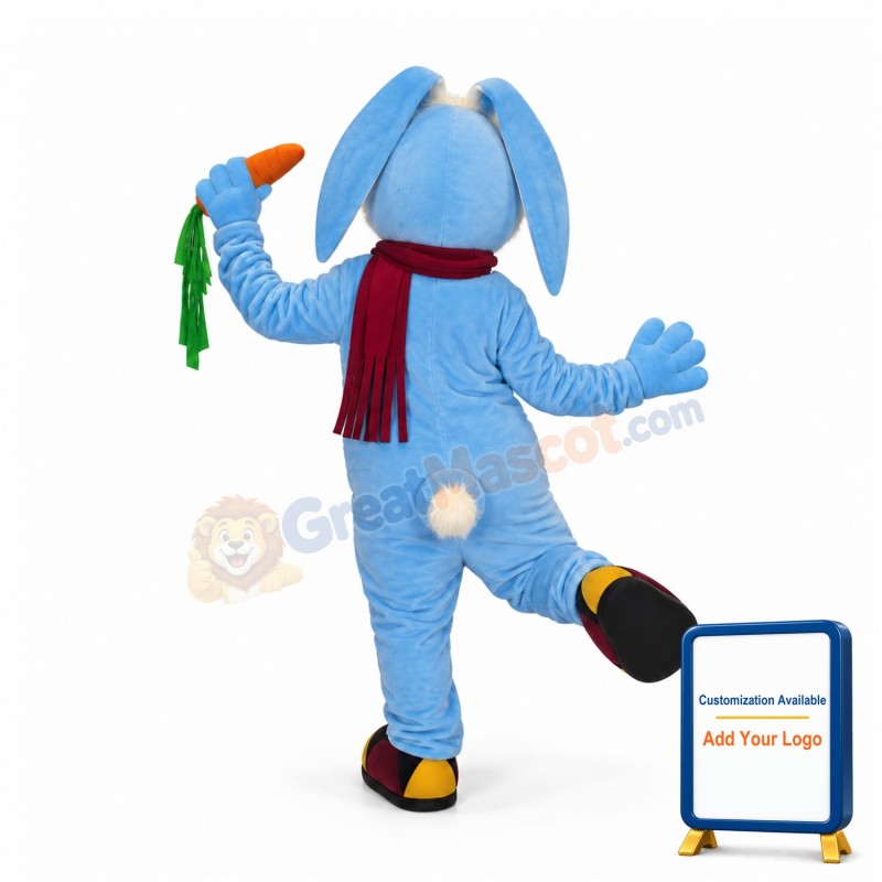 Blue Lightweight Rabbit Mascot Costume