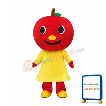 Smile Red Apple Mascot Costume