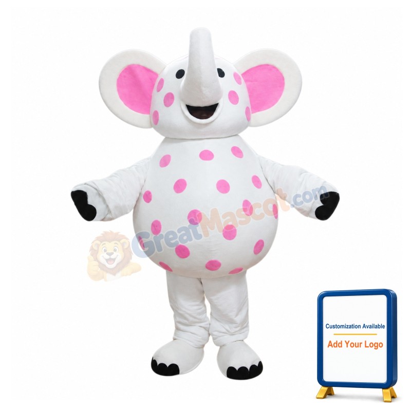 Pink Spotted Mascot Costume