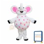 Pink Spotted Mascot Costume