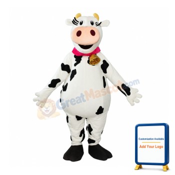 Happy Lightweight Milk Cow Mascot Costume