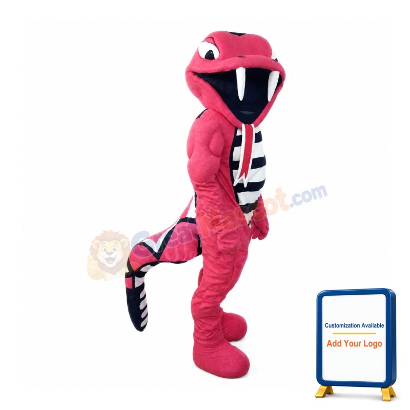 Red Viper Snake Mascot Costume