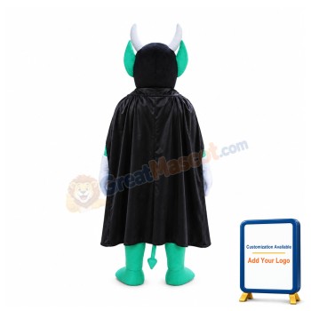 Green Power Muscular Devil Mascot Costume