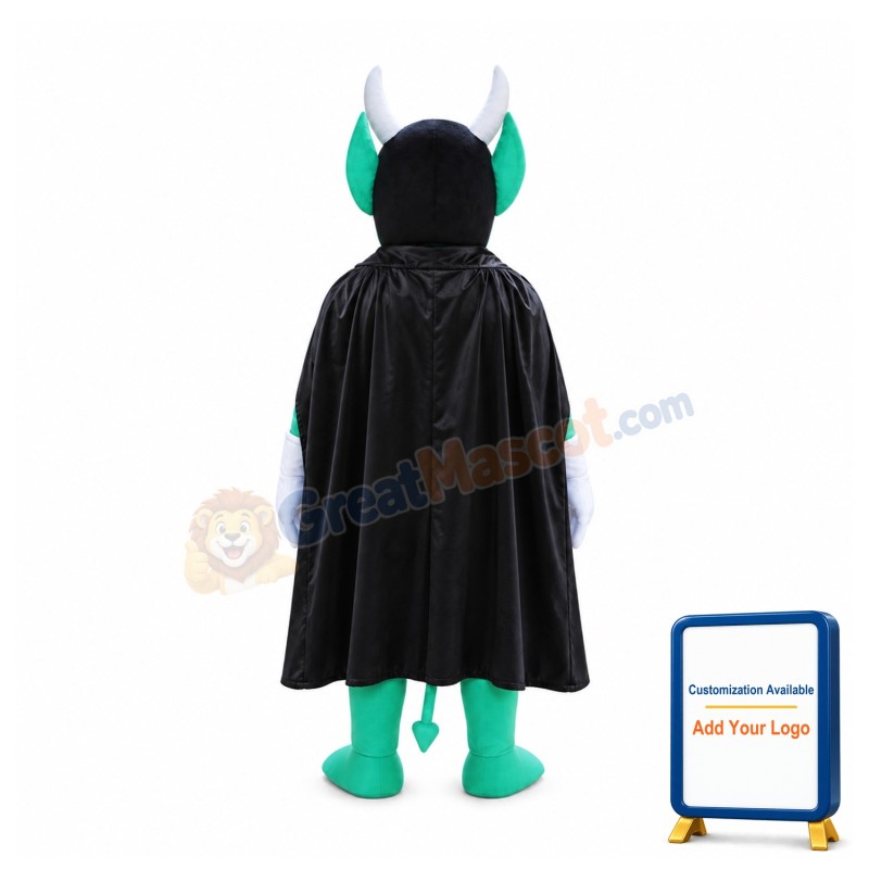 Green Power Muscular Devil Mascot Costume