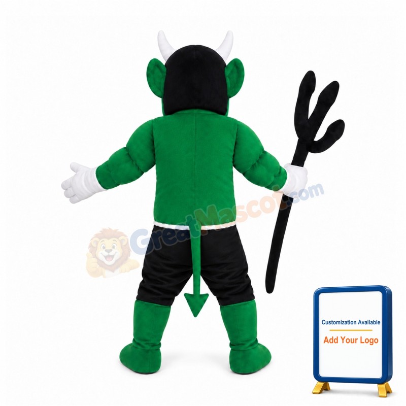 Green Devil Mascot Costume