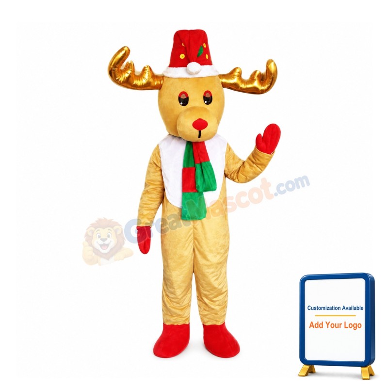 Christmas Reindeer Mascot Costume