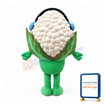 Happy Lightweight Cauliflower Mascot Costume