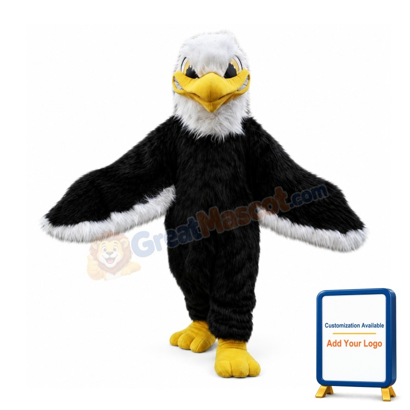 Fierce Lightweight Furry Eagle Mascot Costume