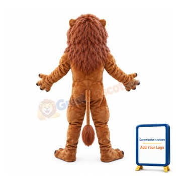 Power Muscular Lion Mascot Costume