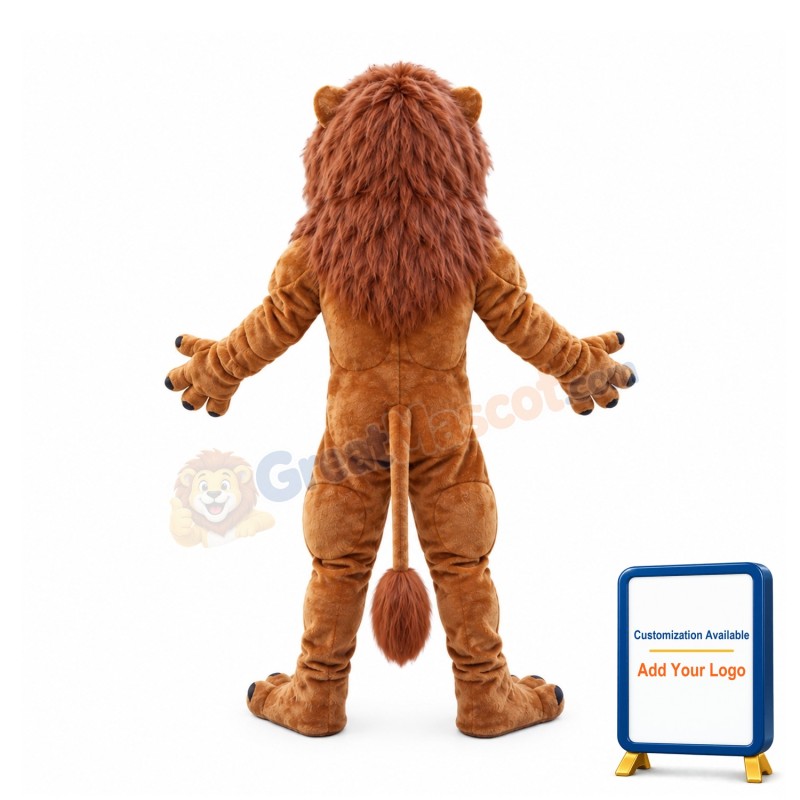 Power Muscular Lion Mascot Costume