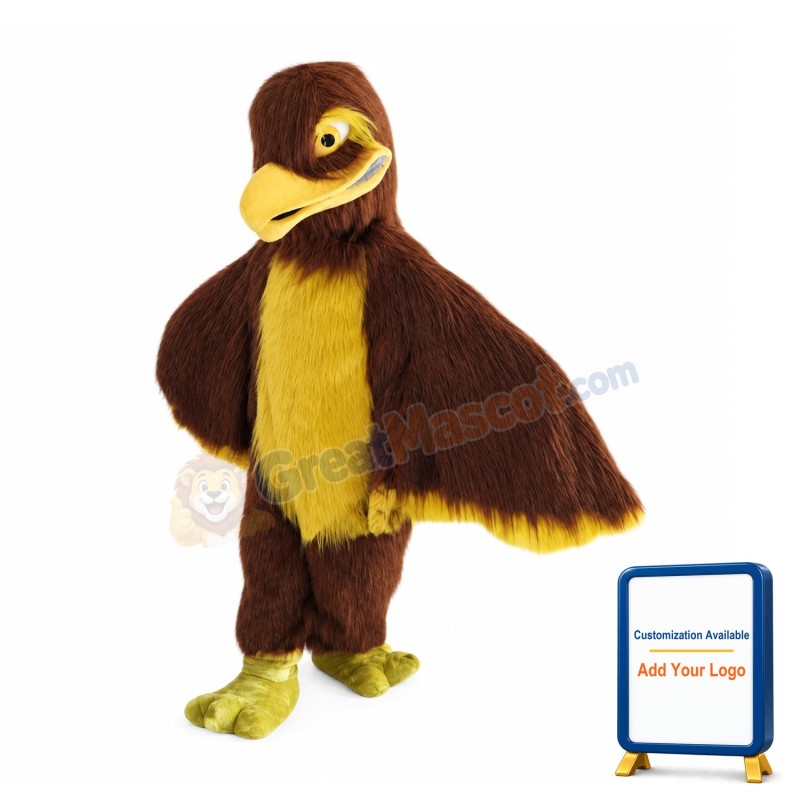 Brown Hawk Falcon Mascot Costume