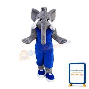 College Power Elephant Mascot Costume