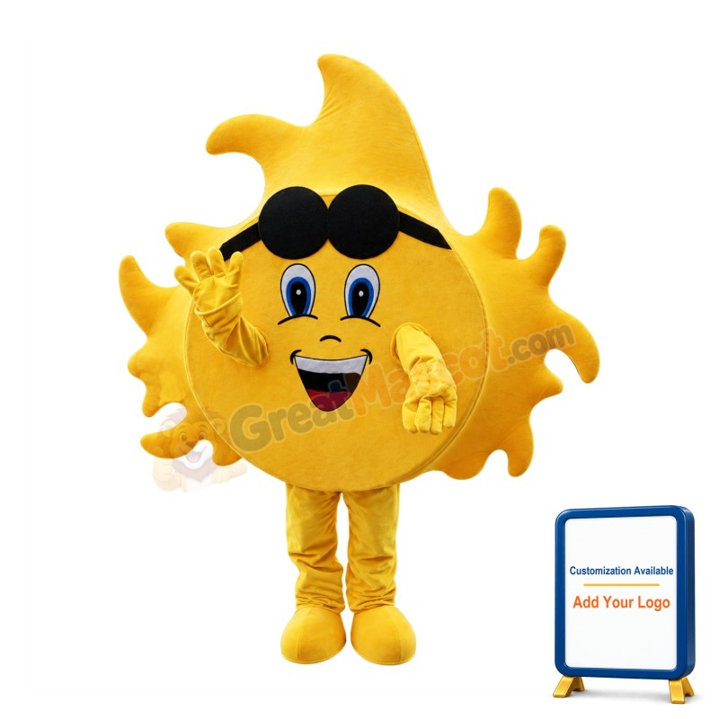 Happy Sun Mascot Costume