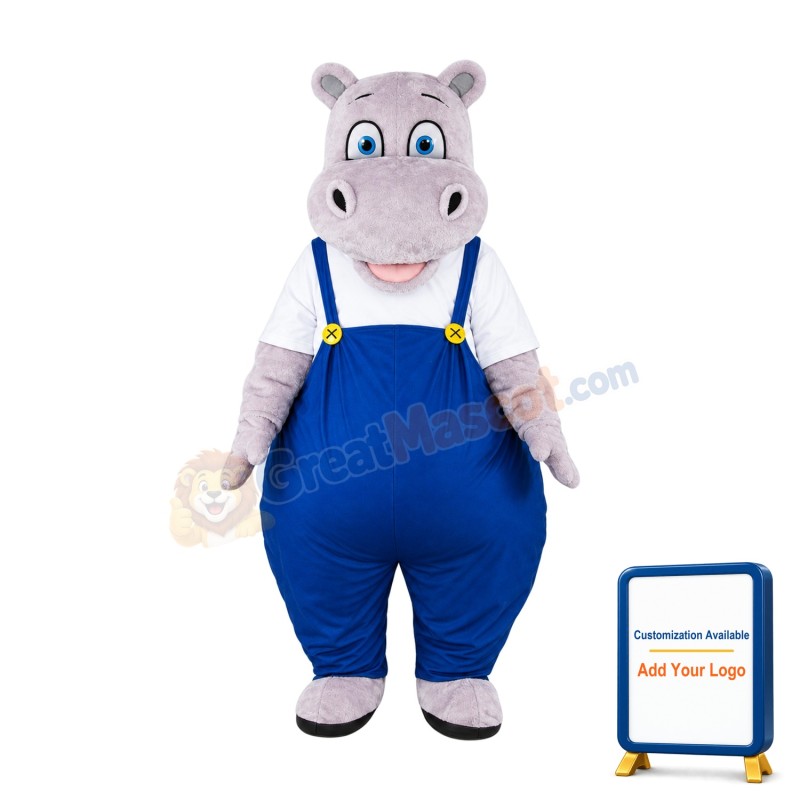 Super Cute Lightweight Hippo Mascot Costume