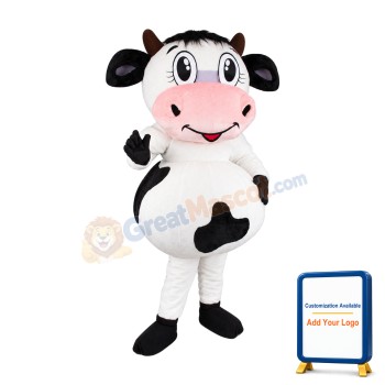 Super Cute Lightweight Cow Mascot Costume Free Shipping